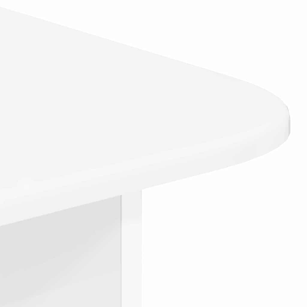 Table basse Blanc brillant 93 x 53 x 33 cm Bois d'ingénierie - XIOS
