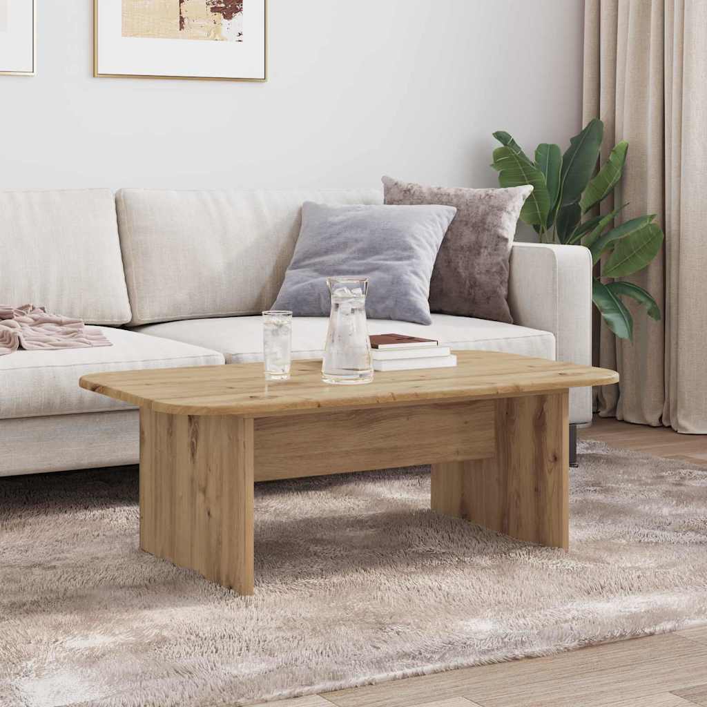 Table basse Chêne artisanal 93 x 53 x 33 cm Bois d'ingénierie - XIOS