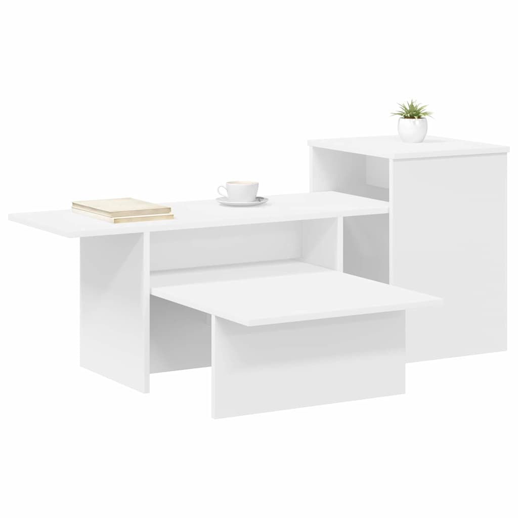 Table console Blanc 80 x 50 x 225 cm Bois d'ingénierie - XIOS