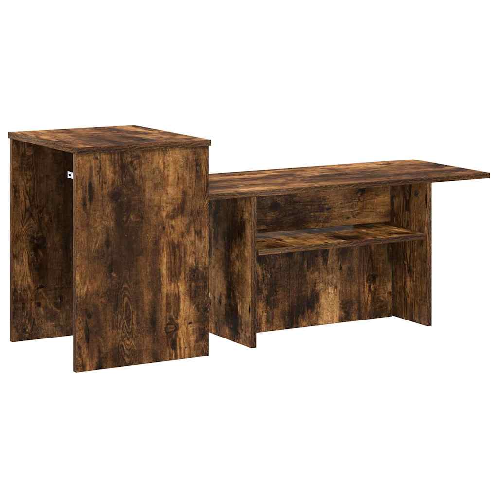Table console Chêne fumé 80 x 50 x 225 cm Bois d'ingénierie - XIOS
