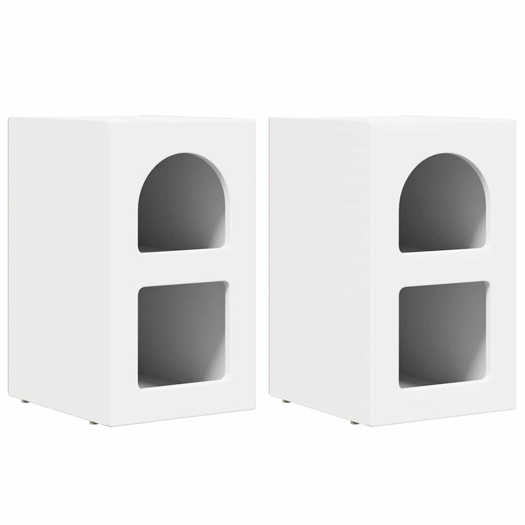 Table de chevet 2 pcs Blanc 29,5 x 33,5 x 50 cm - XIOS