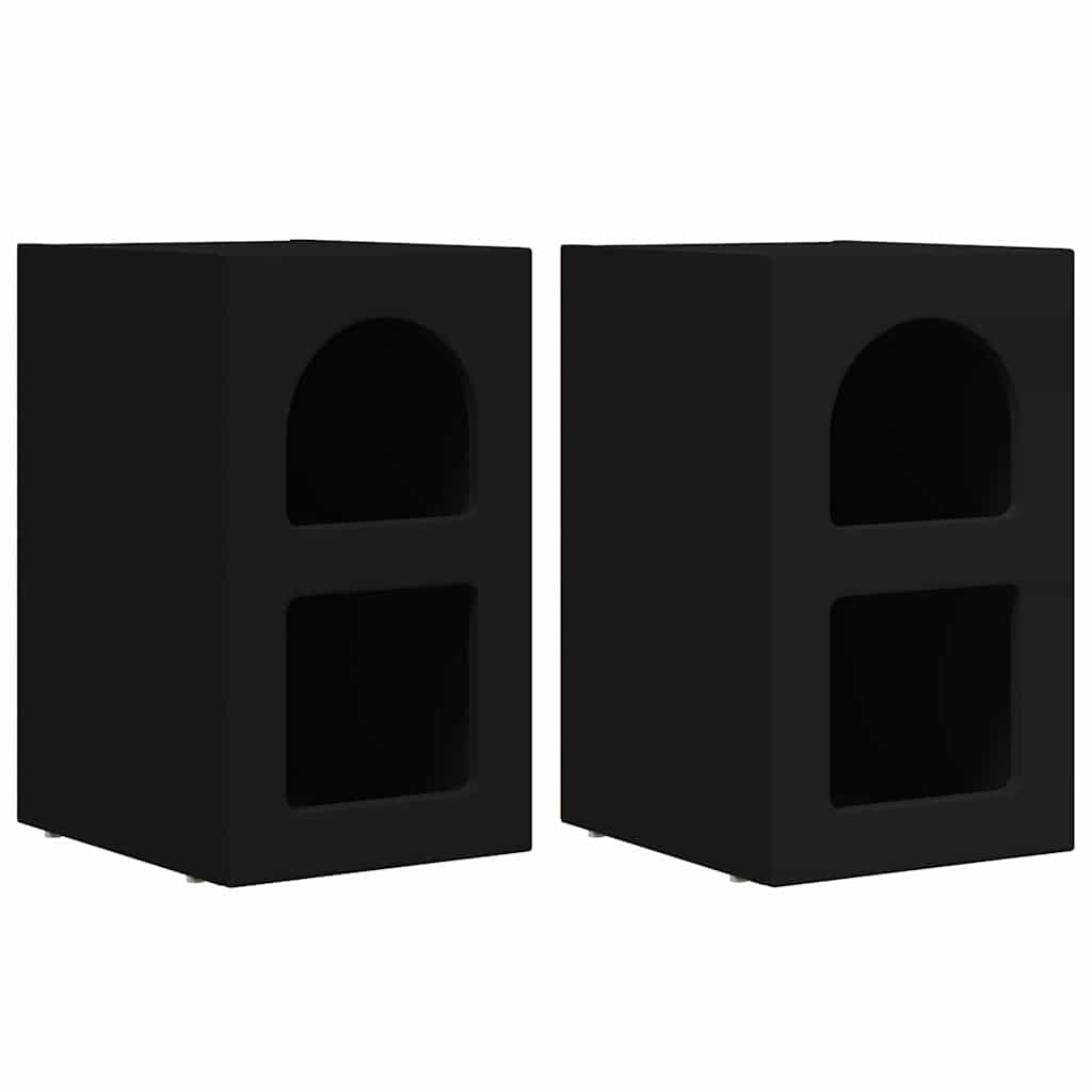 Table de chevet 2 pcs Noir 29,5 x 33,5 x 50 cm - XIOS