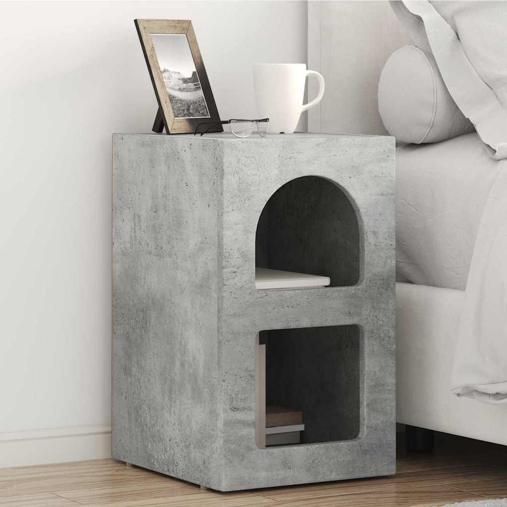 Table de chevet 2 pcs Gris béton 29,5 x 33,5 x 50 cm - XIOS