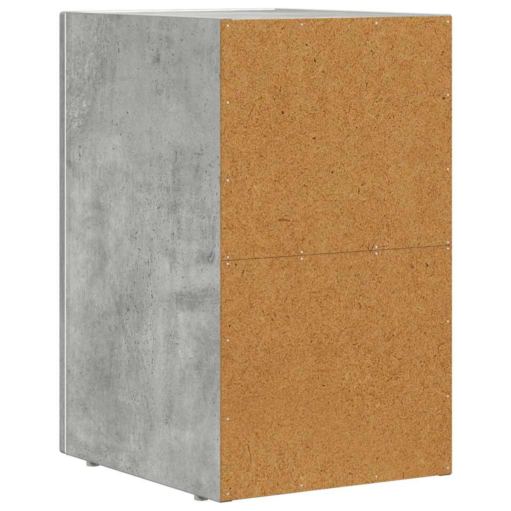 Table de chevet 2 pcs Gris béton 29,5 x 33,5 x 50 cm - XIOS