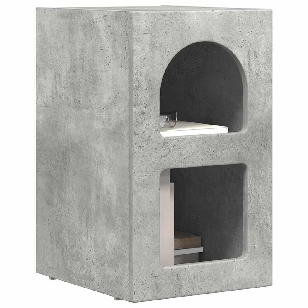 Table de chevet 2 pcs Gris béton 29,5 x 33,5 x 50 cm - XIOS