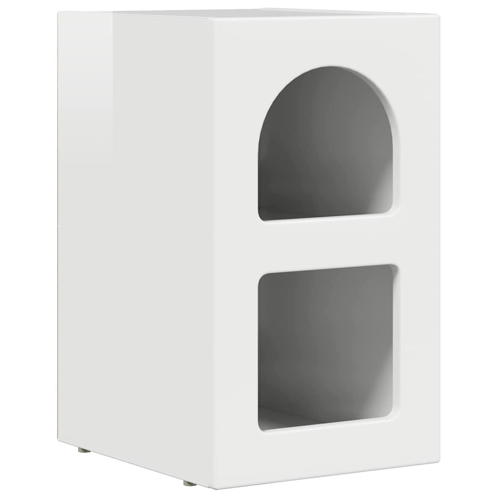 Table de chevet 2 pcs Blanc brillant 29,5 x 33,5 x 50 cm - XIOS