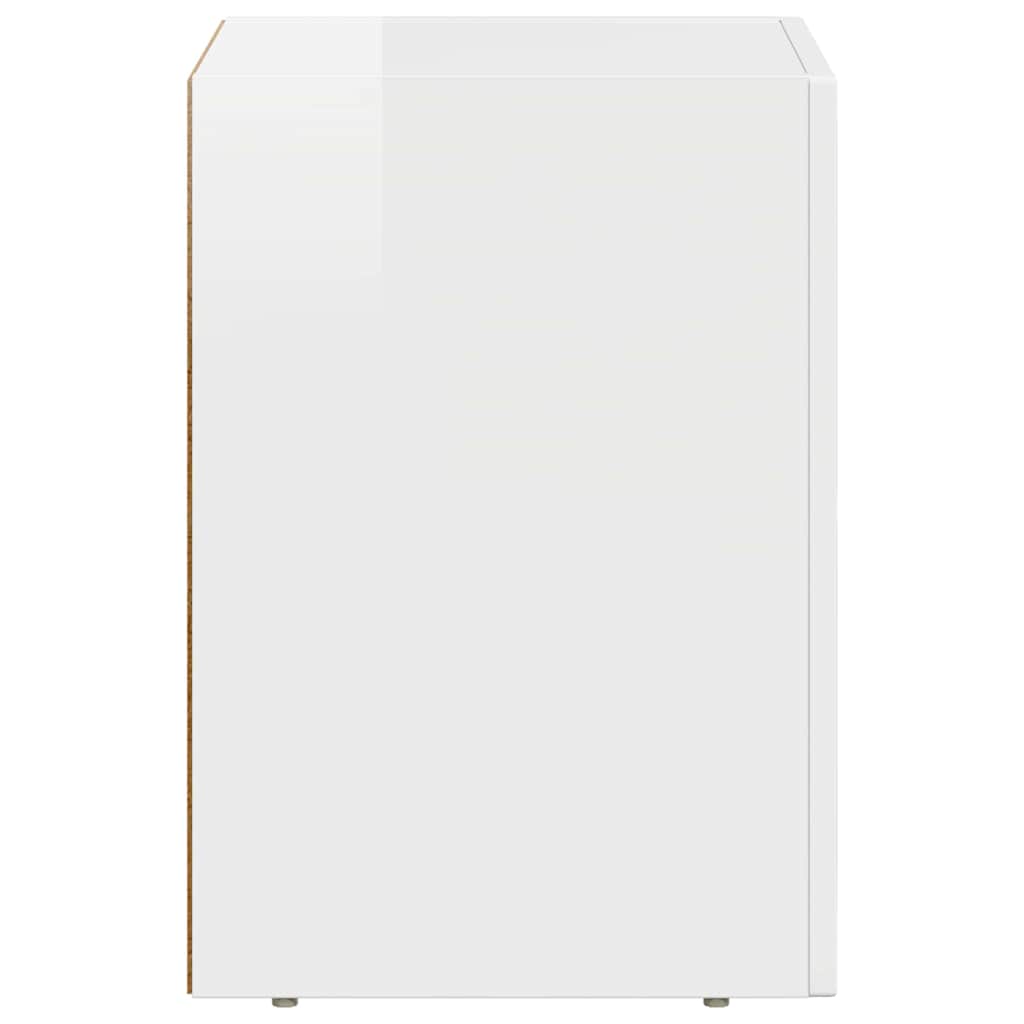 Table de chevet 2 pcs Blanc brillant 29,5 x 33,5 x 50 cm - XIOS