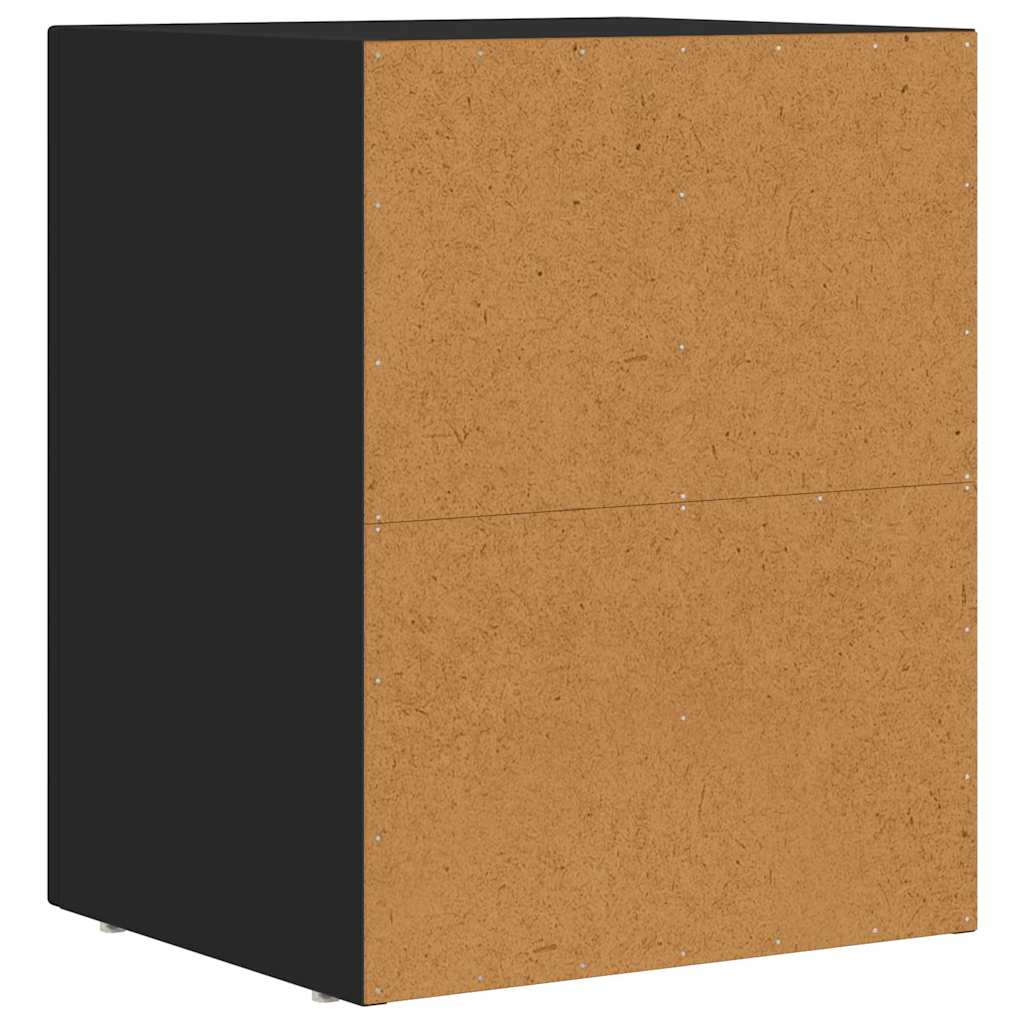 Table de chevet 2 pcs Noir 40 x 35 x 50 cm Bois d'ingénierie - XIOS
