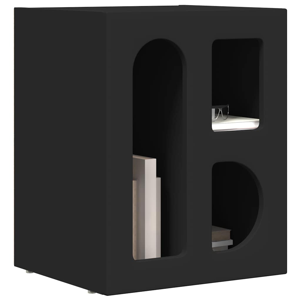 Table de chevet 2 pcs Noir 40 x 35 x 50 cm Bois d'ingénierie - XIOS