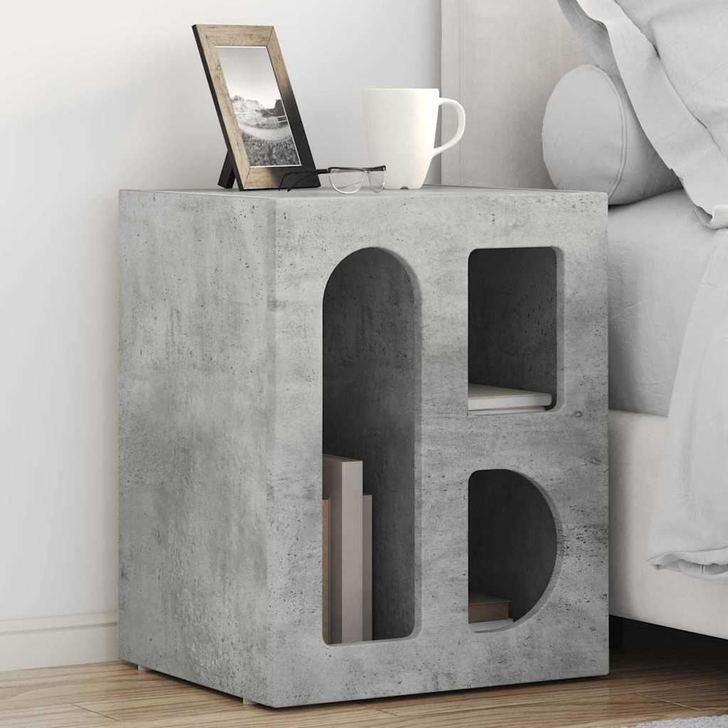 Table de chevet 2 pcs Gris béton 40 x 35 x 50 cm - XIOS