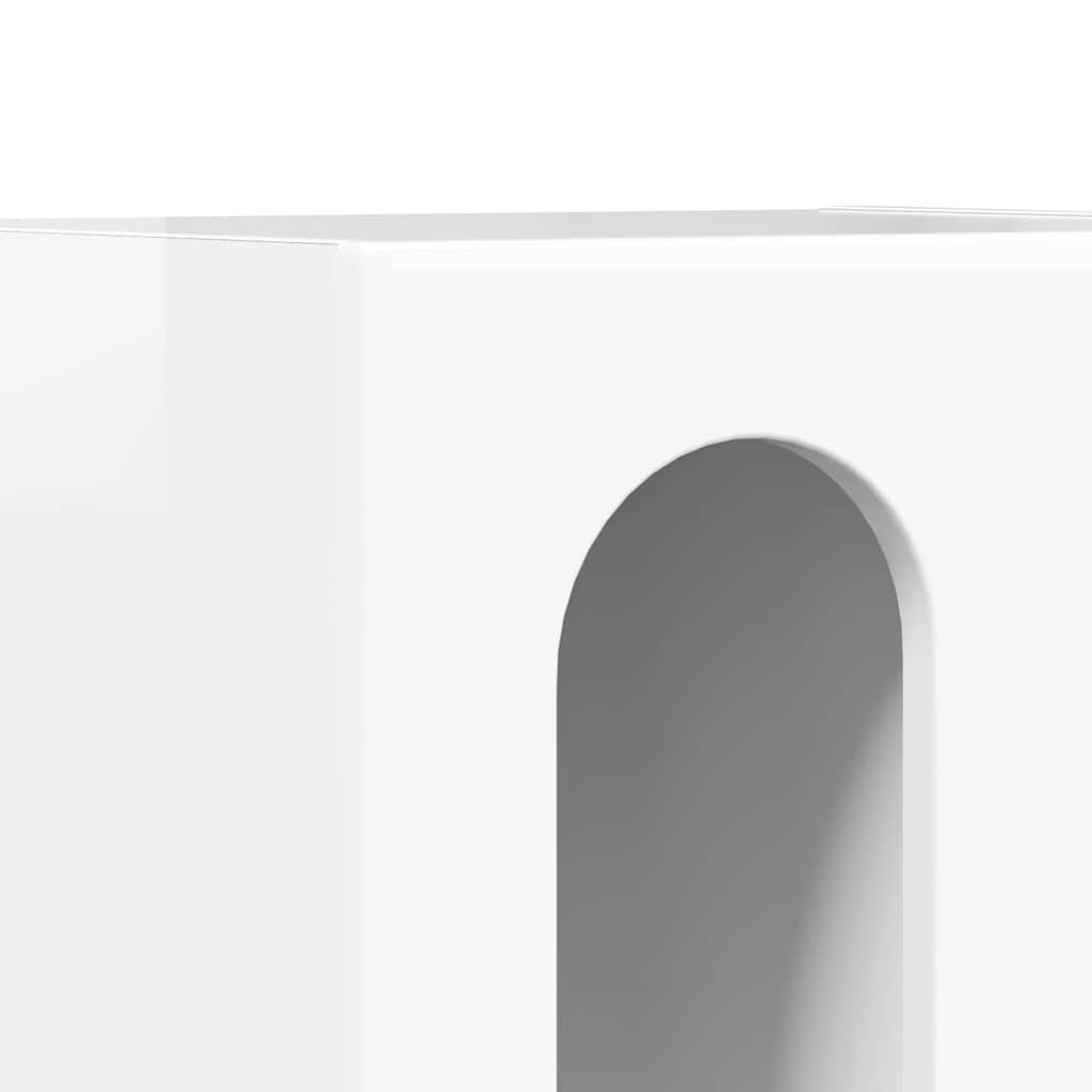 Table de chevet 2 pcs Blanc brillant 40 x 35 x 50 cm - XIOS