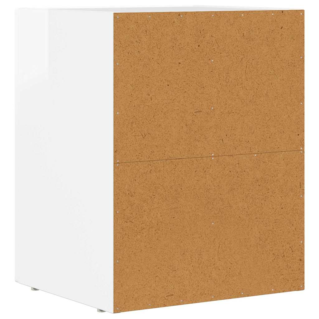Table de chevet 2 pcs Blanc brillant 40 x 35 x 50 cm - XIOS