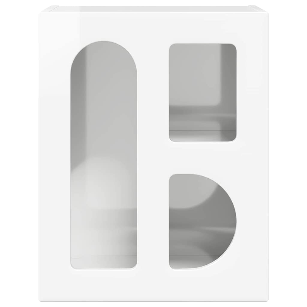 Table de chevet 2 pcs Blanc brillant 40 x 35 x 50 cm - XIOS
