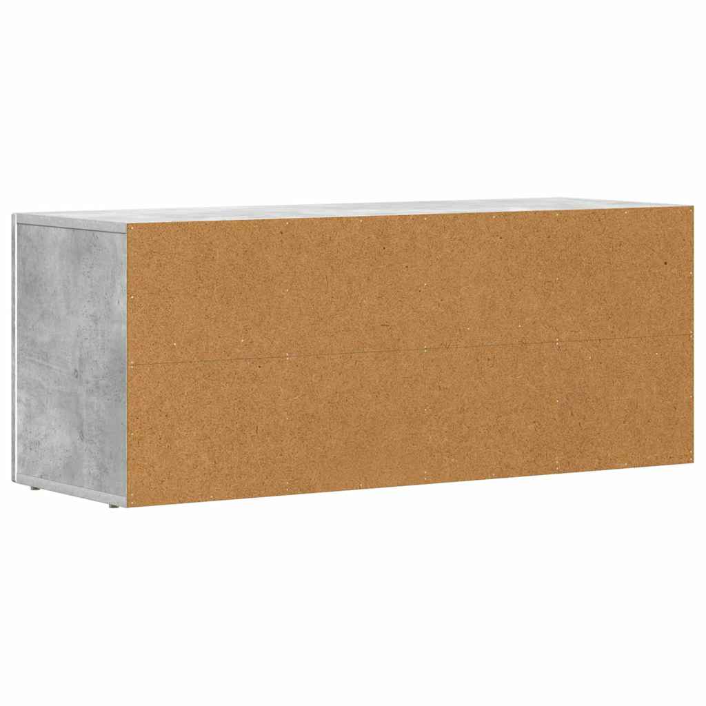 Meuble TV Gris béton 100 x 35 x 40 cm Bois d'ingénierie - XIOS
