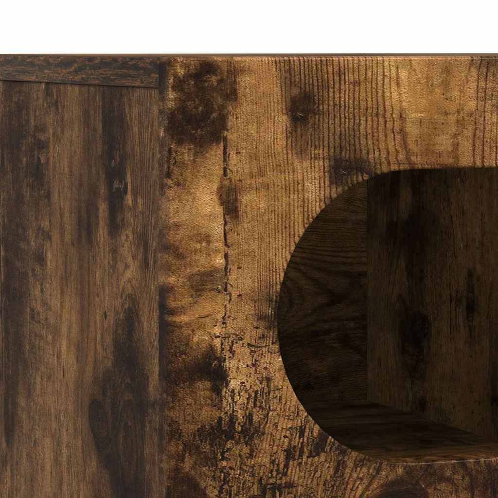 Meuble TV Chêne fumé 100 x 35 x 40 cm Bois d'ingénierie - XIOS