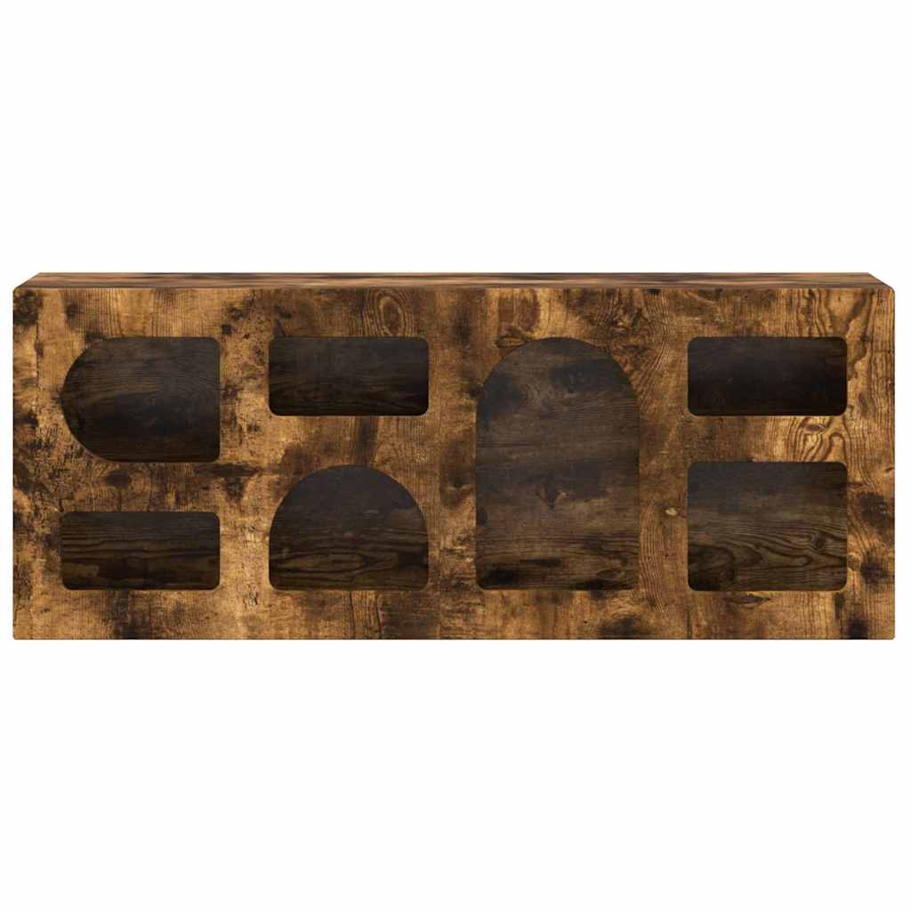 Meuble TV Chêne fumé 100 x 35 x 40 cm Bois d'ingénierie - XIOS