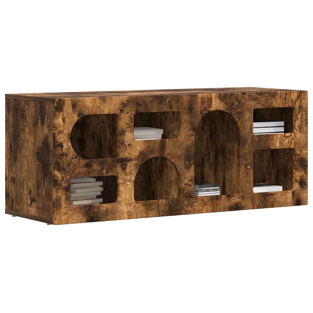 Meuble TV Chêne fumé 100 x 35 x 40 cm Bois d'ingénierie - XIOS