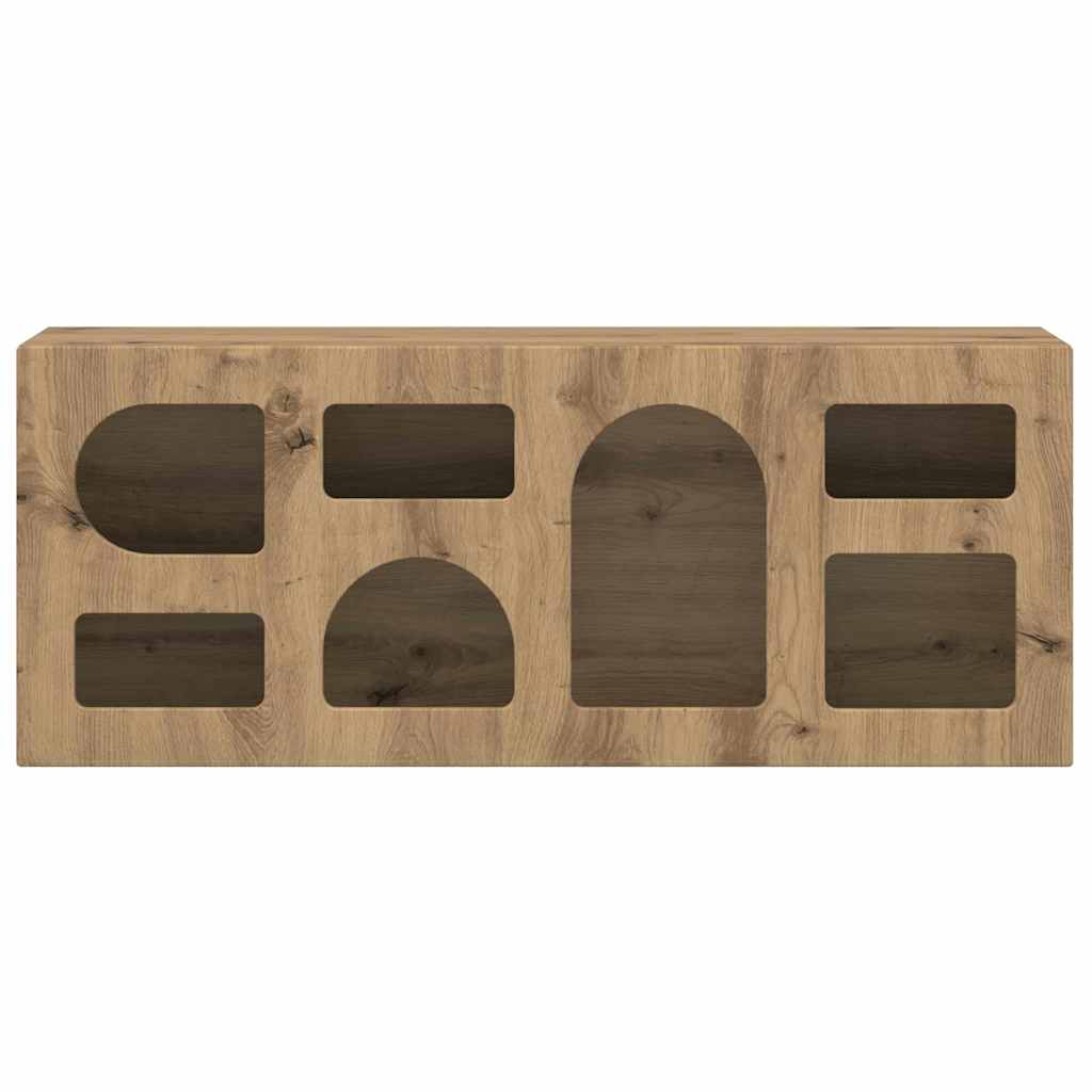 Meuble TV Chêne artisanal 100 x 35 x 40 cm Bois d'ingénierie - XIOS