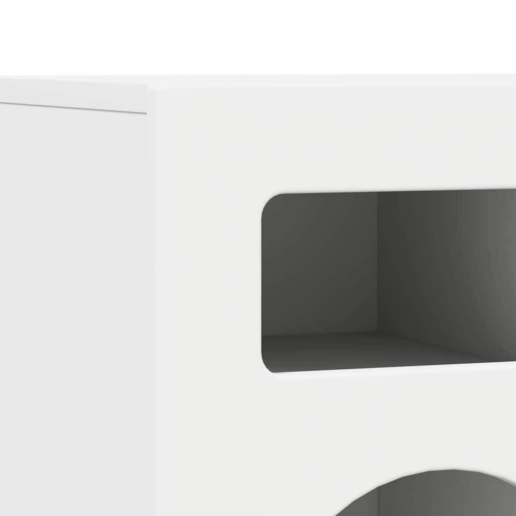 Meuble TV ELST 80 x 35 x 40 cm Blanc Bois d'ingénierie - XIOS