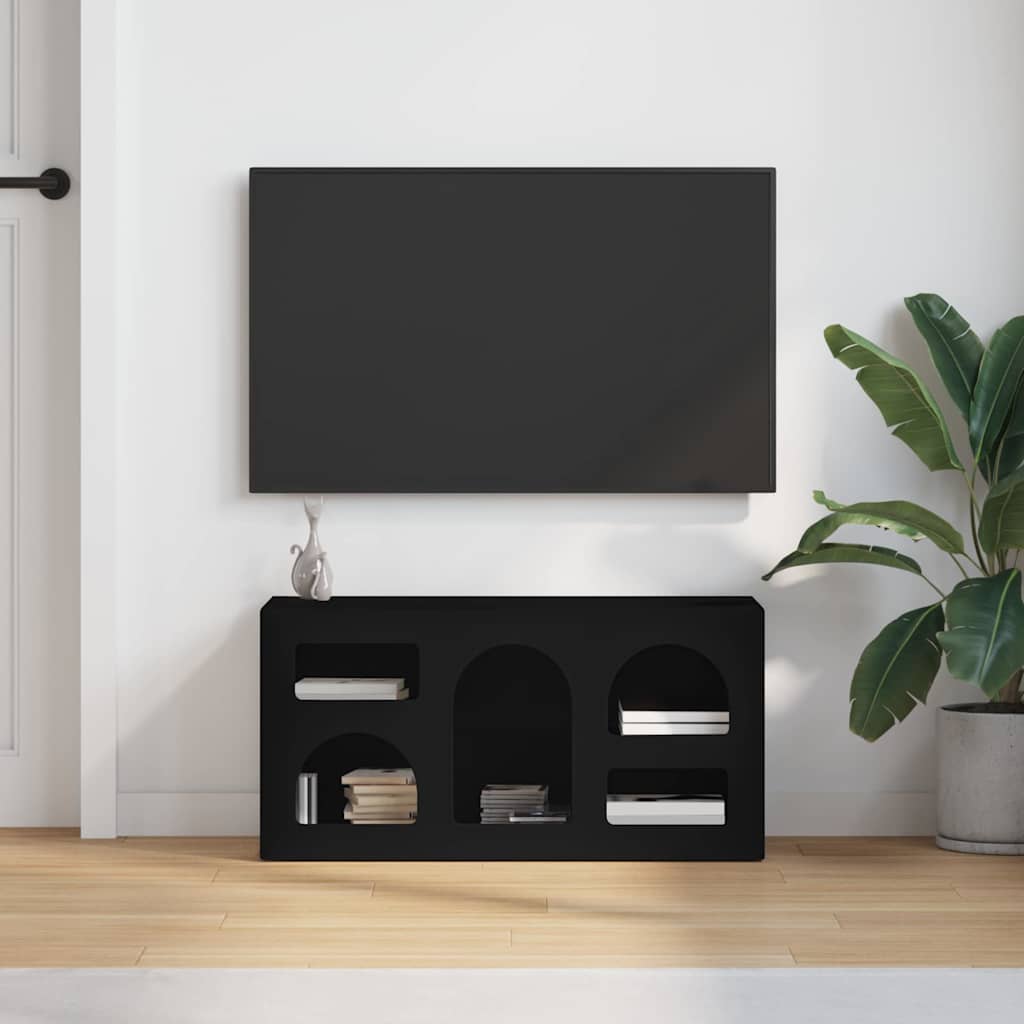 Meuble TV Noir 80 x 35 x 40 cm Bois d'ingénierie - XIOS