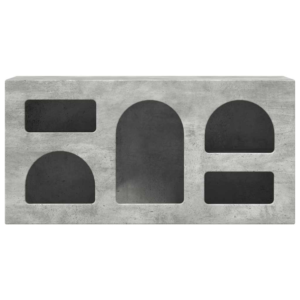 Meuble TV Gris béton 80 x 35 x 40 cm Bois d'ingénierie - XIOS