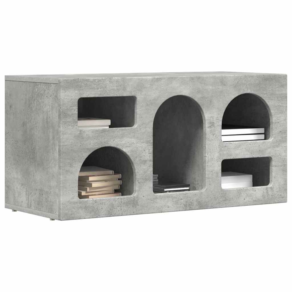 Meuble TV Gris béton 80 x 35 x 40 cm Bois d'ingénierie - XIOS