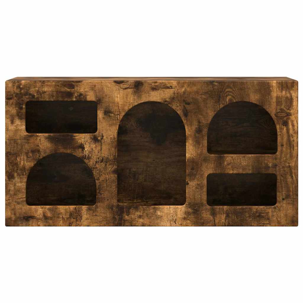 Meuble TV Chêne fumé 80 x 35 x 40 cm Bois d'ingénierie - XIOS