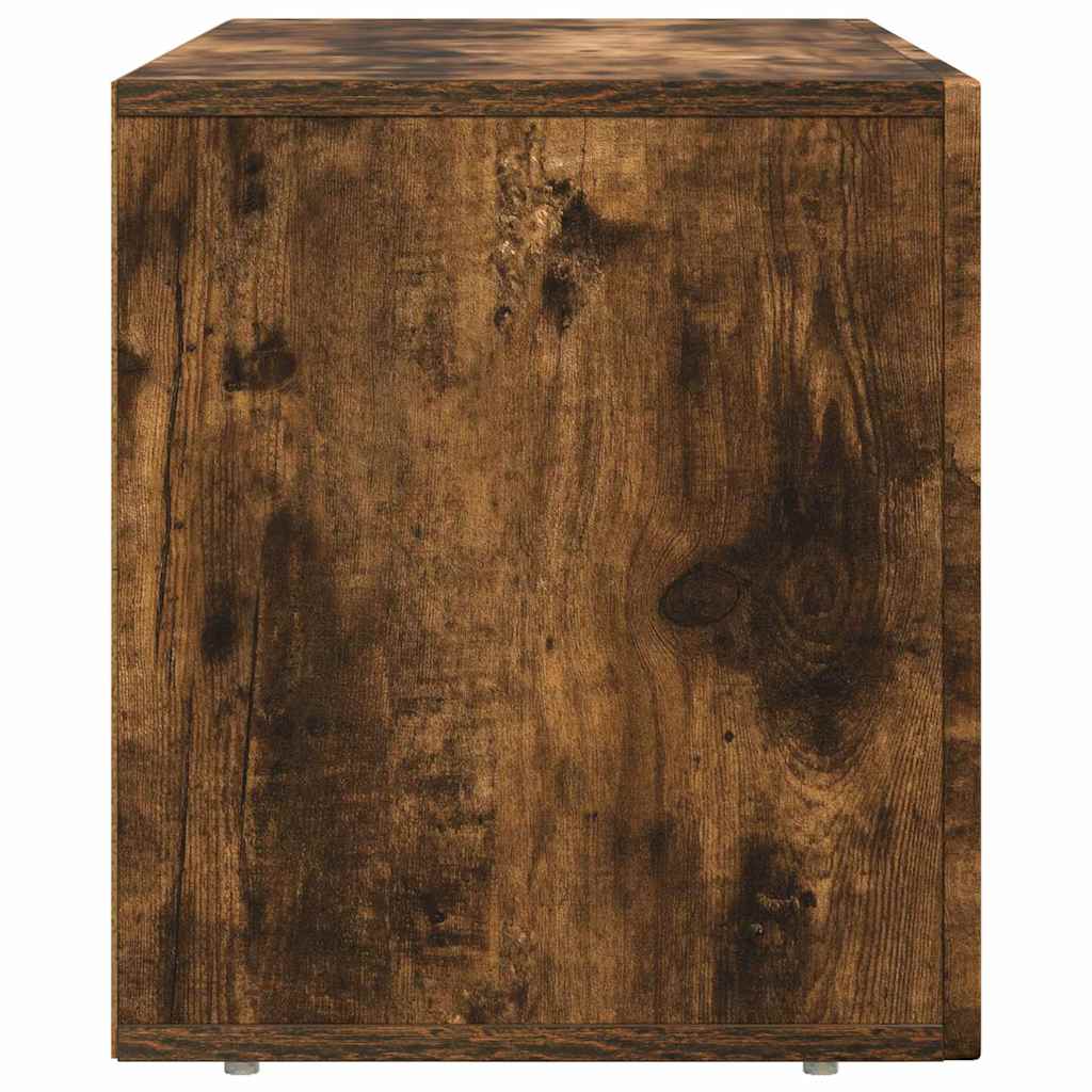 Meuble TV Chêne fumé 80 x 35 x 40 cm Bois d'ingénierie - XIOS