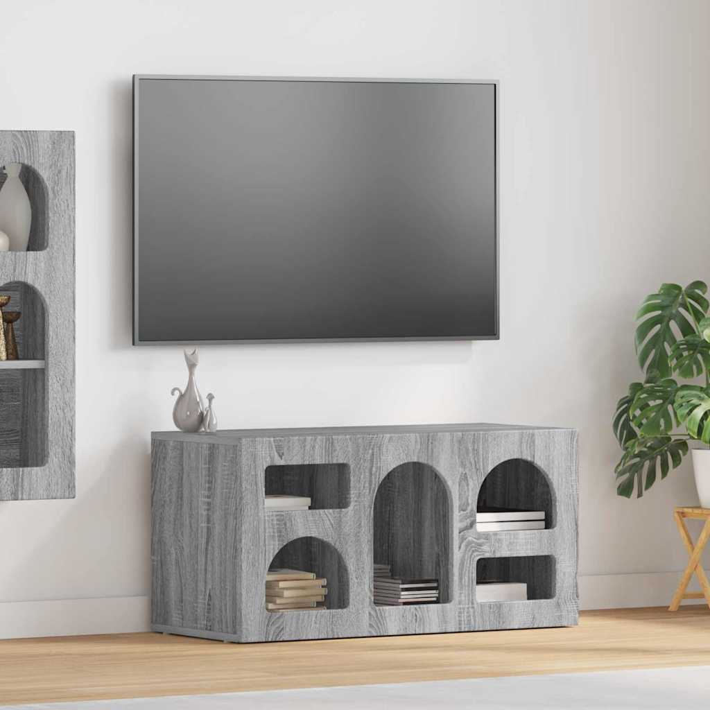 Meuble TV Gris Sonoma 80 x 35 x 40 cm Bois d'ingénierie - XIOS