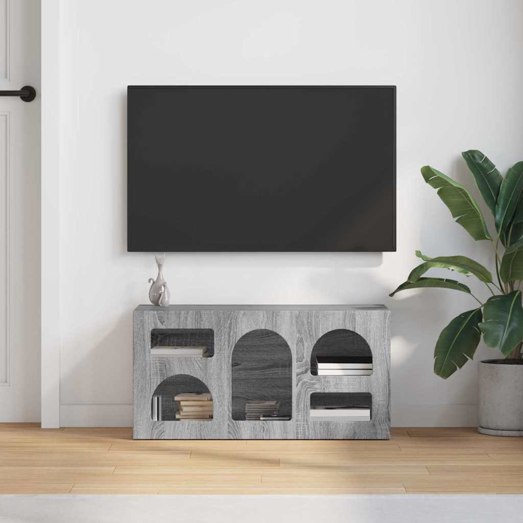 Meuble TV Gris Sonoma 80 x 35 x 40 cm Bois d'ingénierie - XIOS