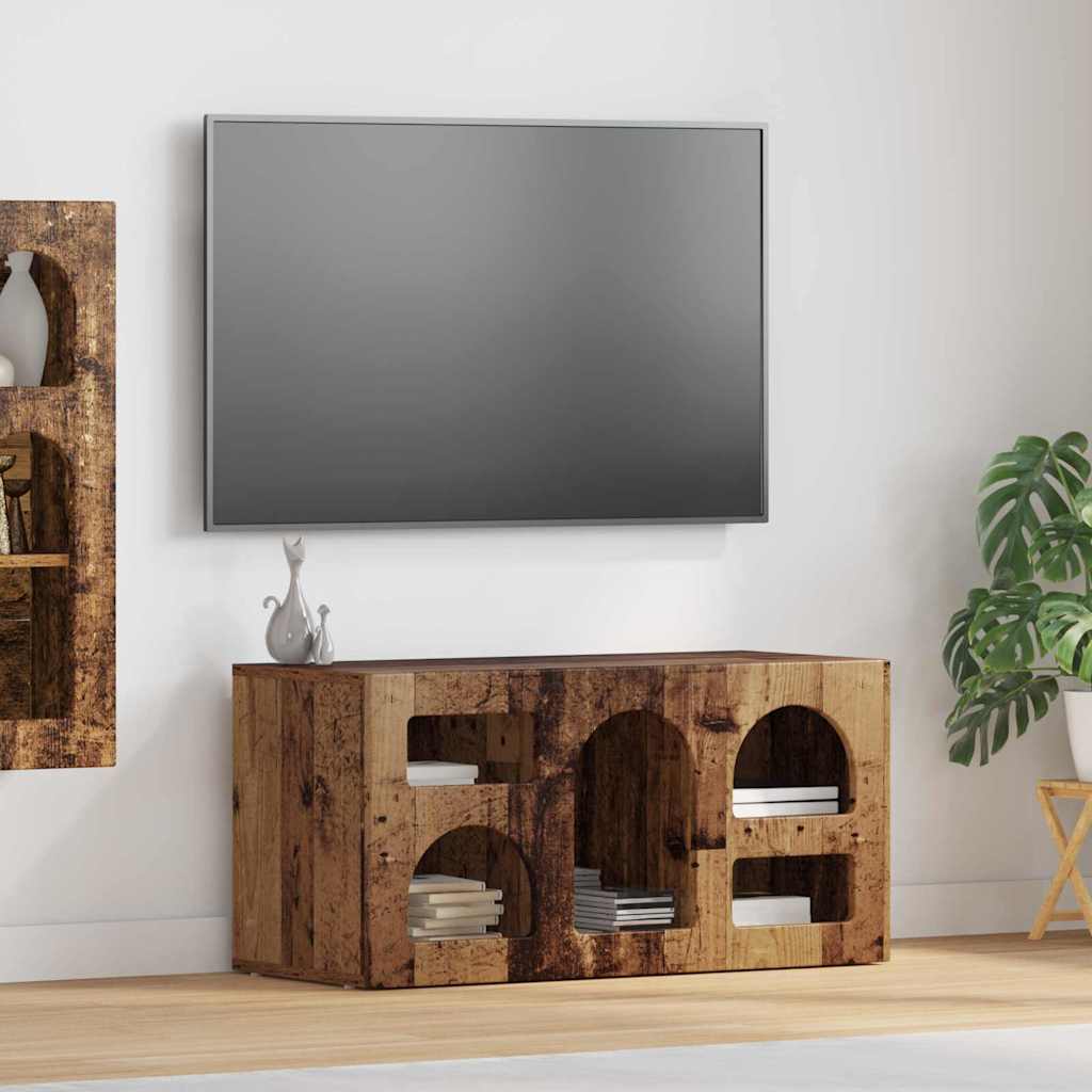 Meuble TV Bois ancien 80 x 35 x 40 cm Bois d'ingénierie - XIOS