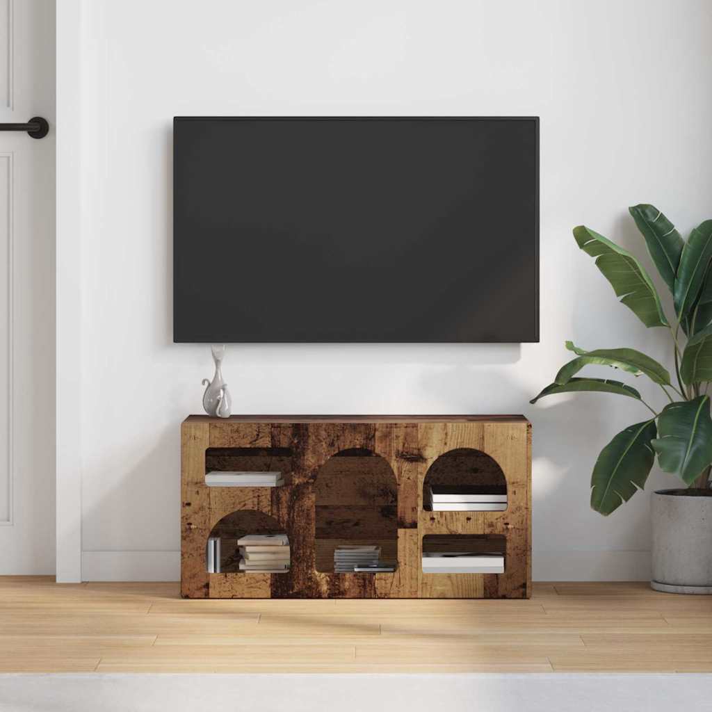 Meuble TV Bois ancien 80 x 35 x 40 cm Bois d'ingénierie - XIOS