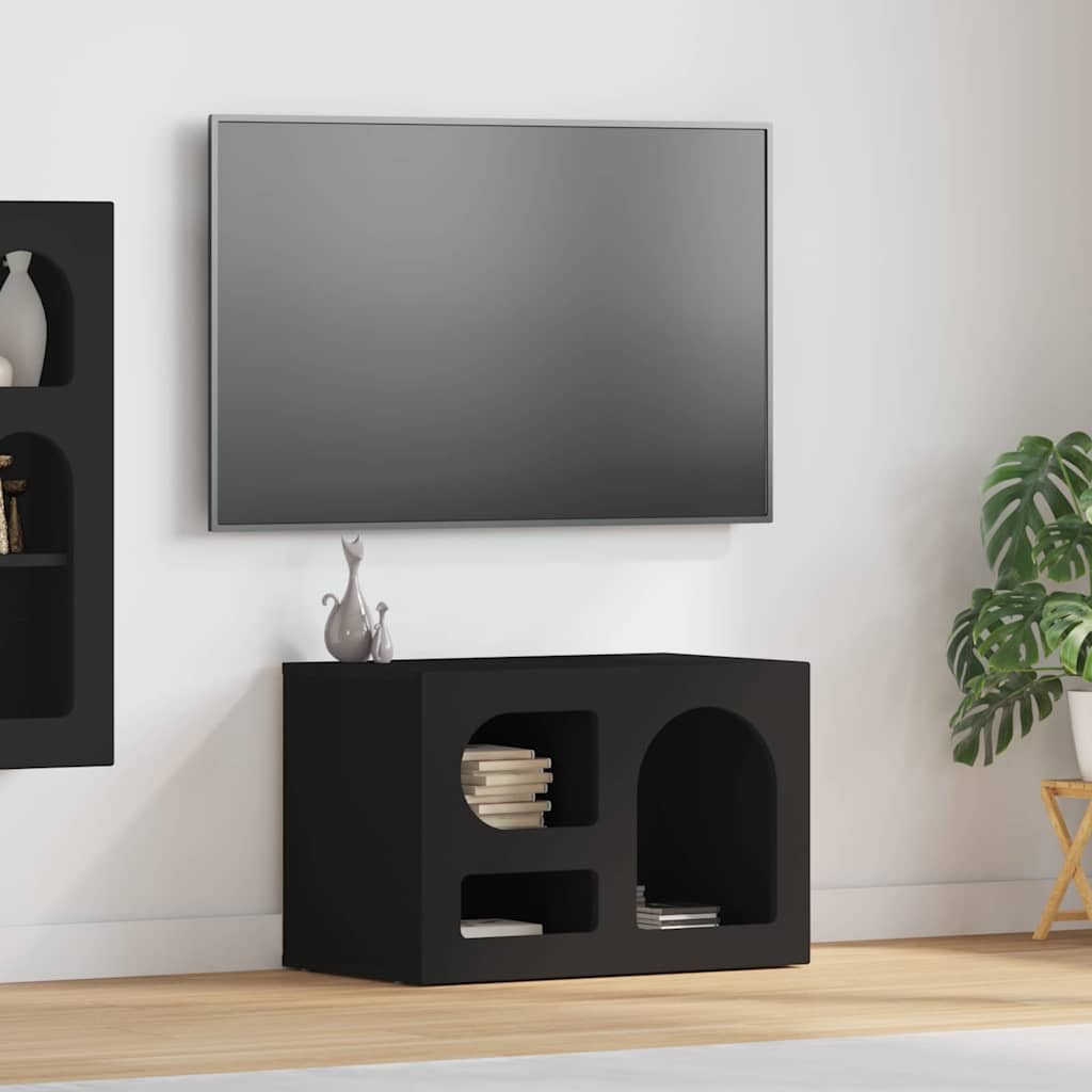 Meuble TV ELST 60 x 35 x 40 cm Noir Bois d'ingénierie - XIOS