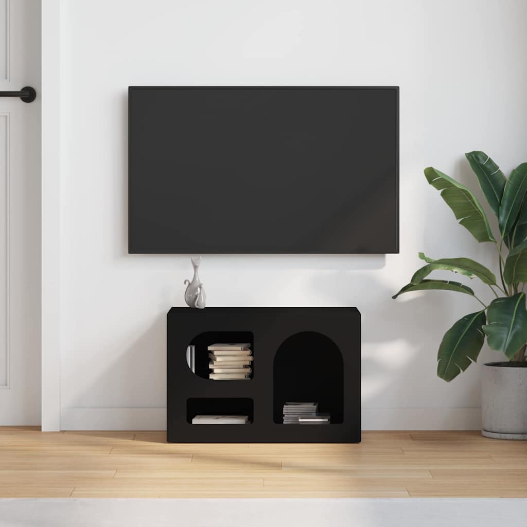 Meuble TV ELST 60 x 35 x 40 cm Noir Bois d'ingénierie - XIOS