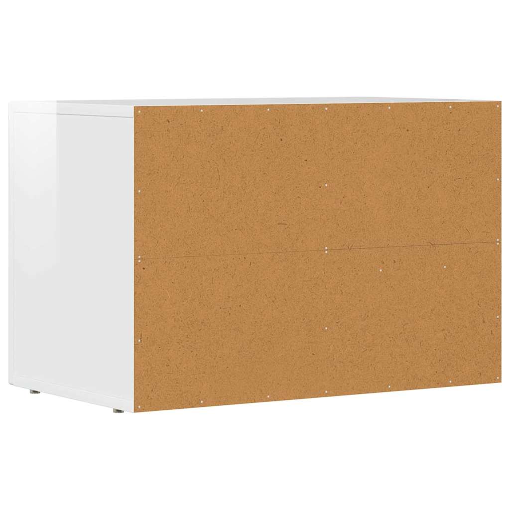 Meuble TV Blanc brillant 60 x 35 x 40 cm Bois d'ingénierie - XIOS