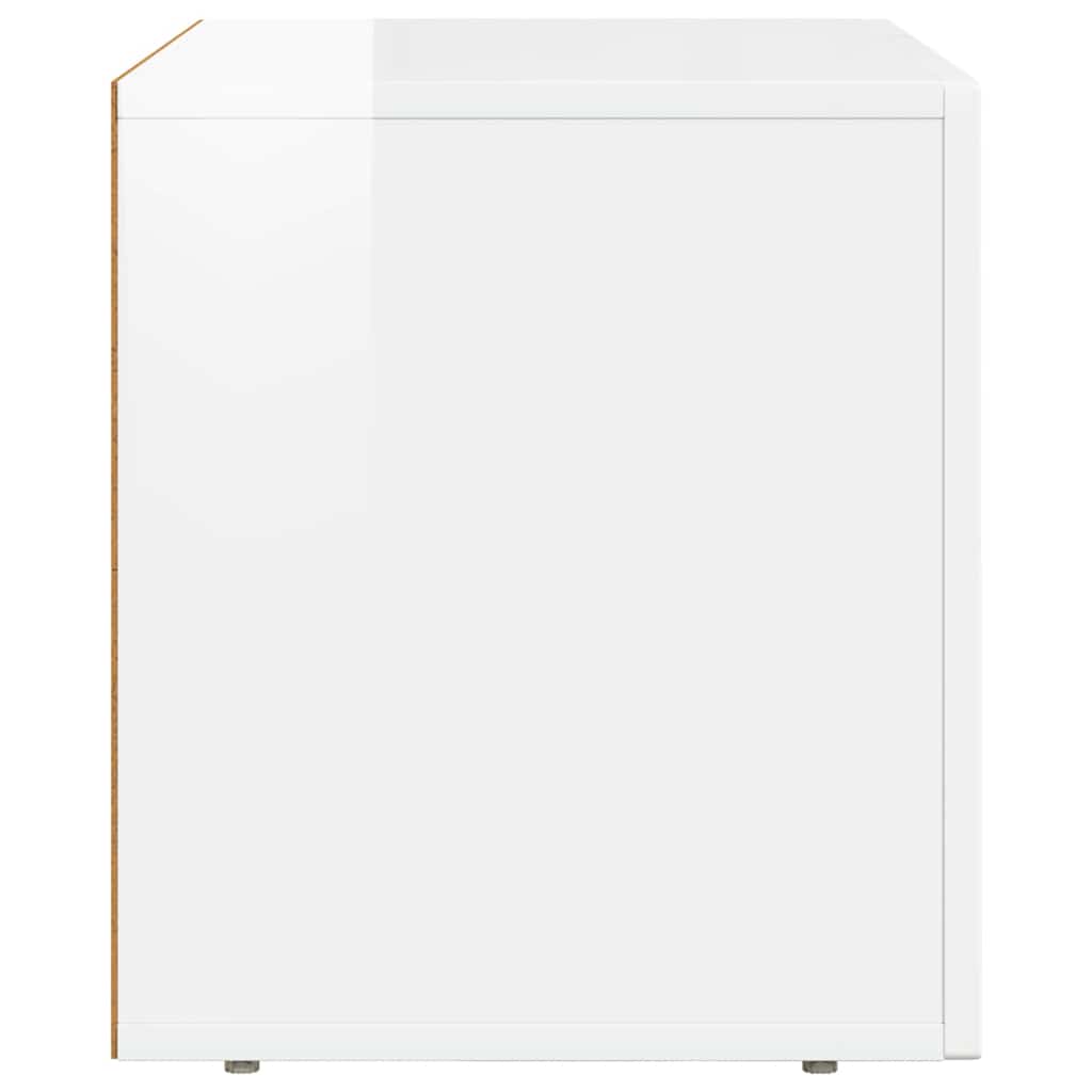 Meuble TV Blanc brillant 60 x 35 x 40 cm Bois d'ingénierie - XIOS