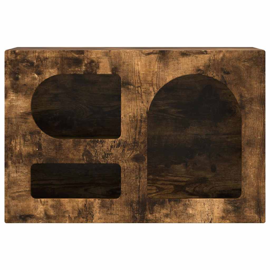 Meuble TV Chêne fumé 60 x 35 x 40 cm Bois d'ingénierie - XIOS