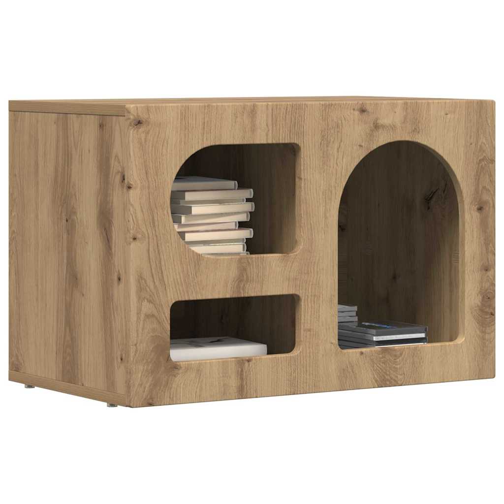 Meuble TV Chêne artisanal 60 x 35 x 40 cm Bois d'ingénierie - XIOS
