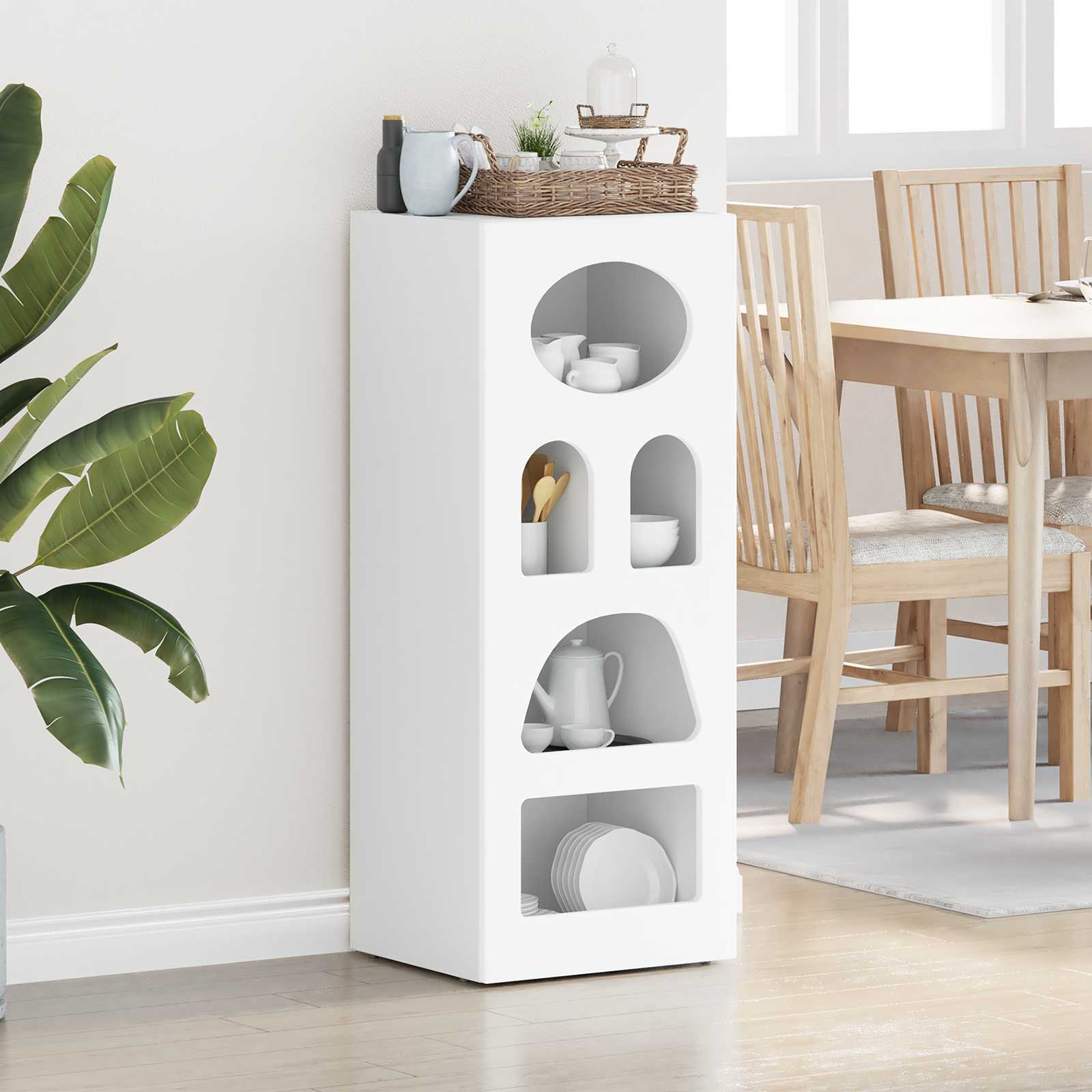 Buffet Blanc 40 x 35 x 100,5 cm Bois d'ingénierie - XIOS