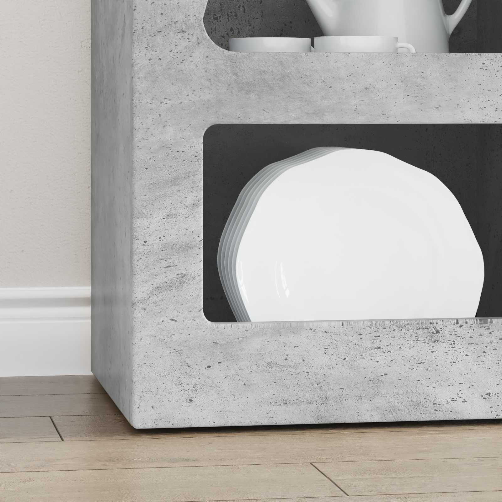 Buffet Gris béton 40 x 35 x 100,5 cm Bois d'ingénierie - XIOS