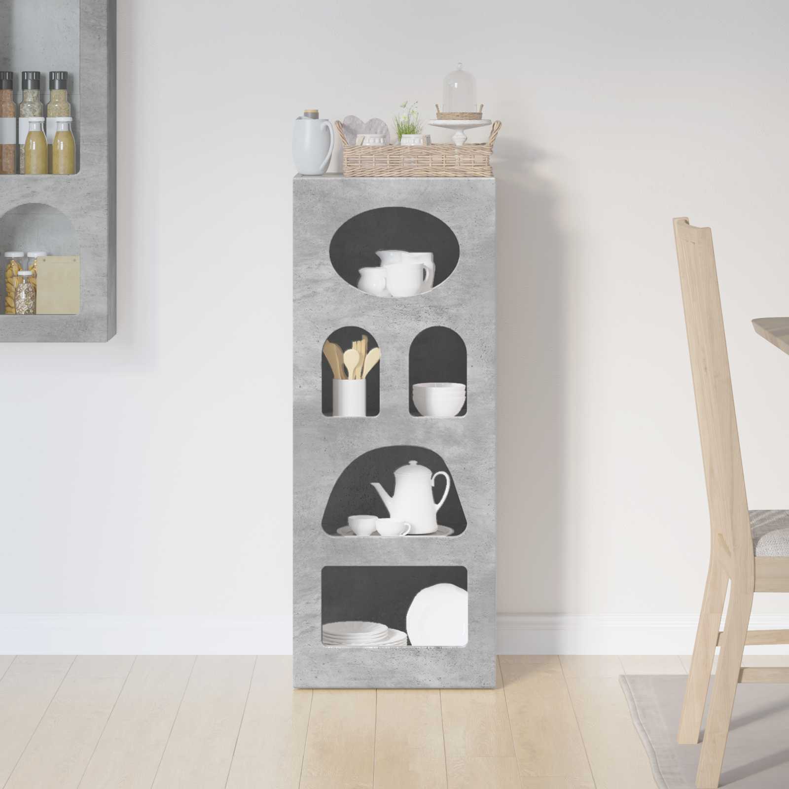 Buffet Gris béton 40 x 35 x 100,5 cm Bois d'ingénierie - XIOS