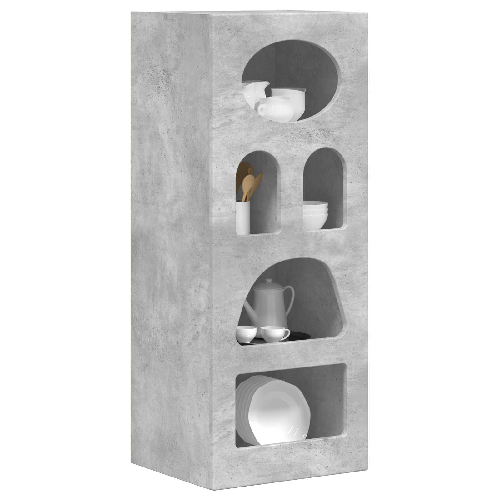Buffet Gris béton 40 x 35 x 100,5 cm Bois d'ingénierie - XIOS