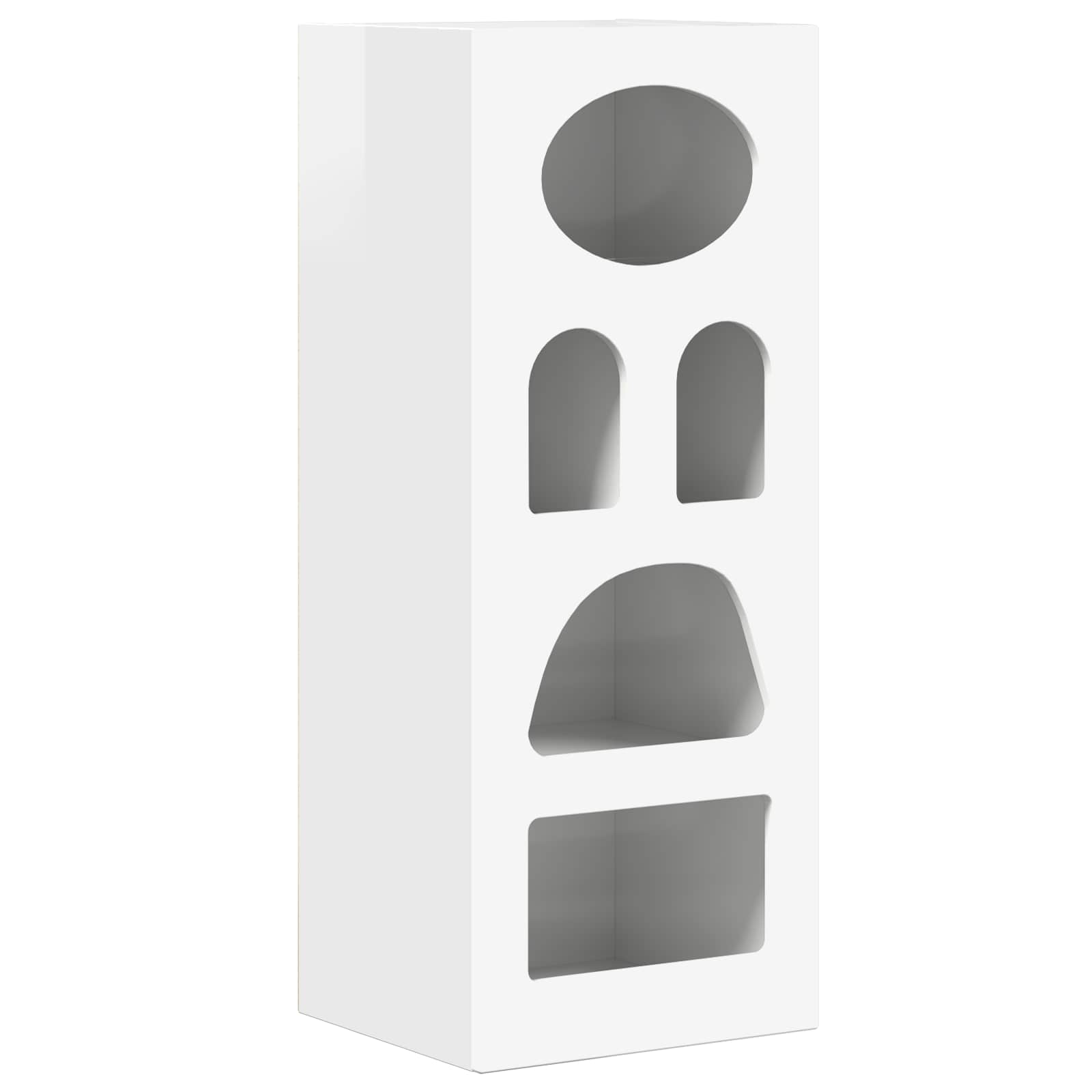 Buffet Blanc brillant 40 x 35 x 100,5 cm Bois d'ingénierie - XIOS