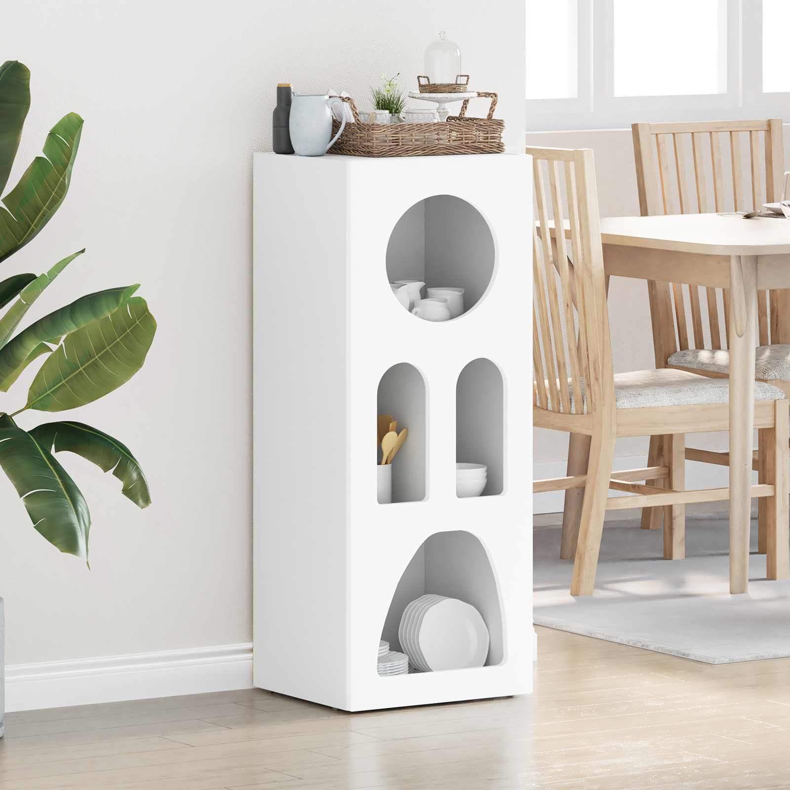 Buffet Blanc 40 x 35 x 100.5 cm Bois d'ingénierie - XIOS