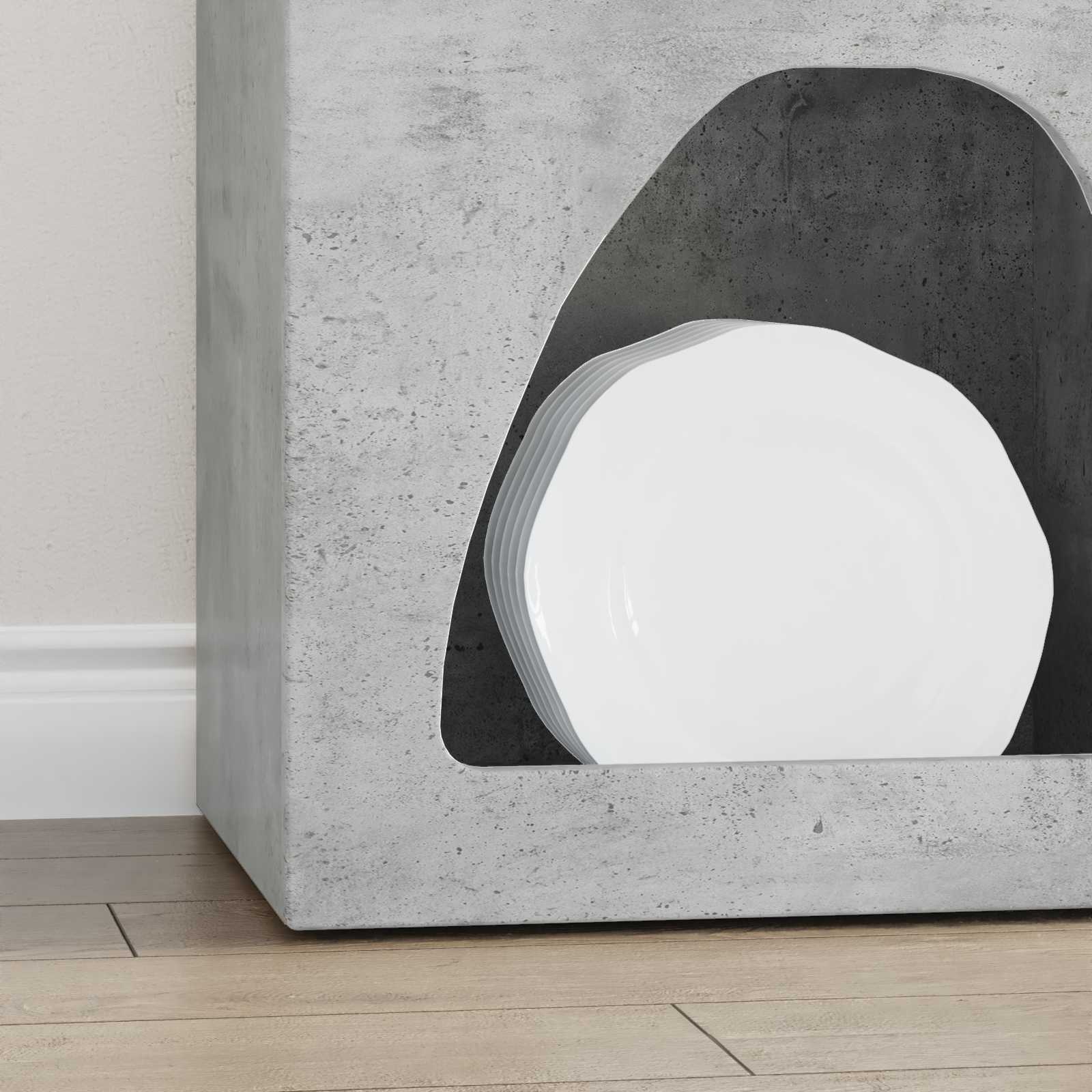 Buffet Gris béton 40 x 35 x 100.5 cm Bois d'ingénierie - XIOS