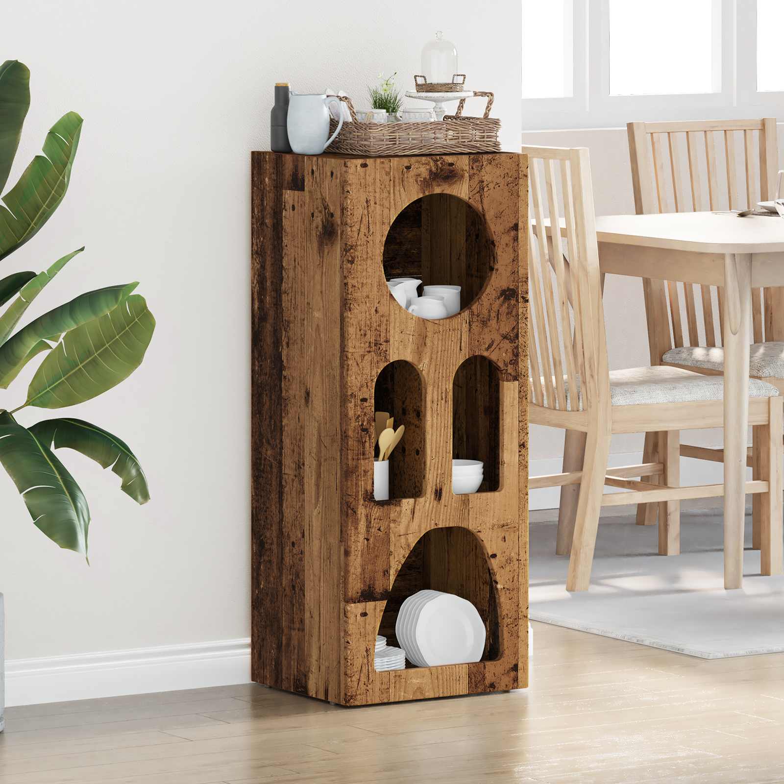 Buffet Bois ancien 40 x 35 x 100.5 cm Bois d'ingénierie - XIOS