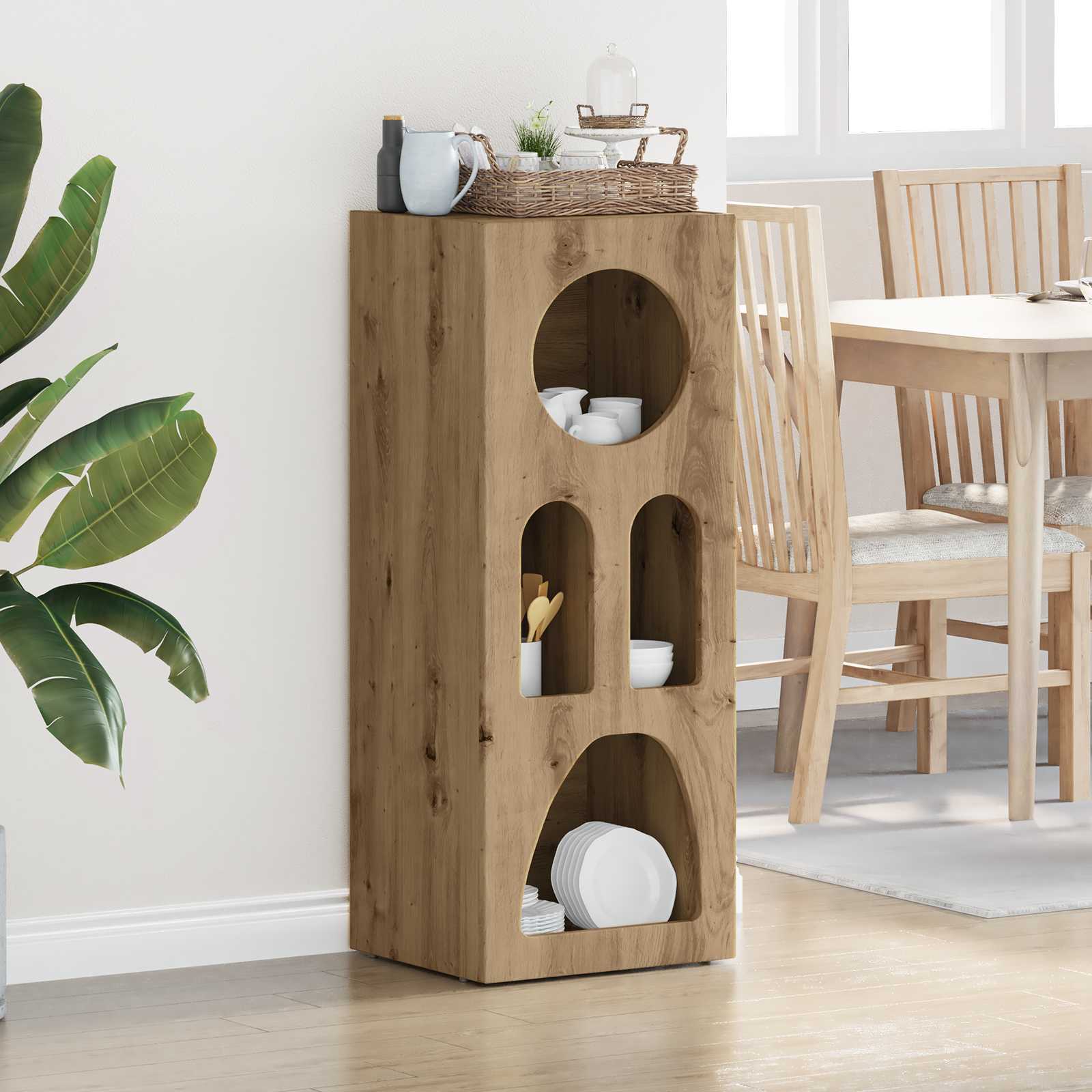 Buffet Chêne artisanal 40 x 35 x 100.5 cm Bois d'ingénierie - XIOS