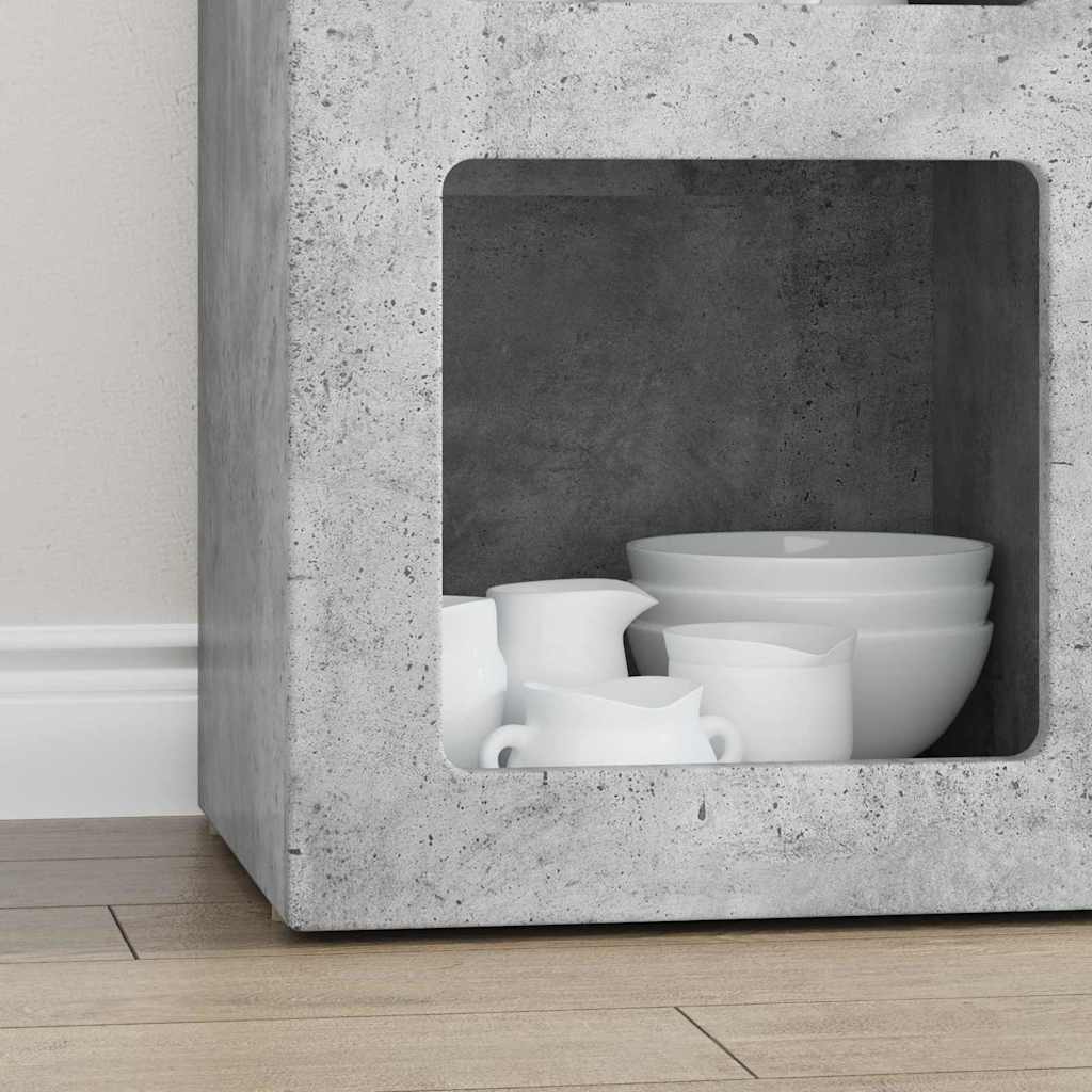 Buffet Gris béton 59 x 35 x 80,5 cm Bois d'ingénierie - XIOS