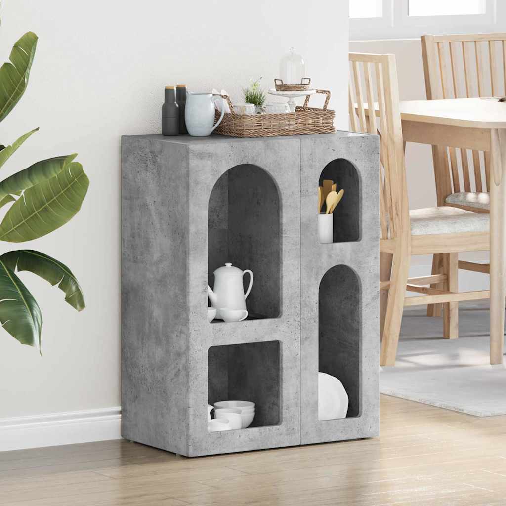 Buffet Gris béton 59 x 35 x 80,5 cm Bois d'ingénierie - XIOS