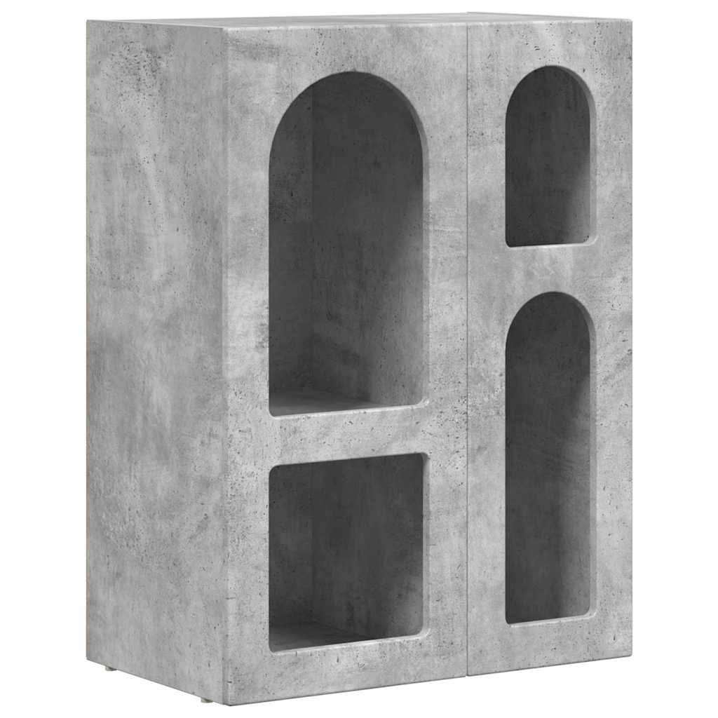 Buffet Gris béton 59 x 35 x 80,5 cm Bois d'ingénierie - XIOS